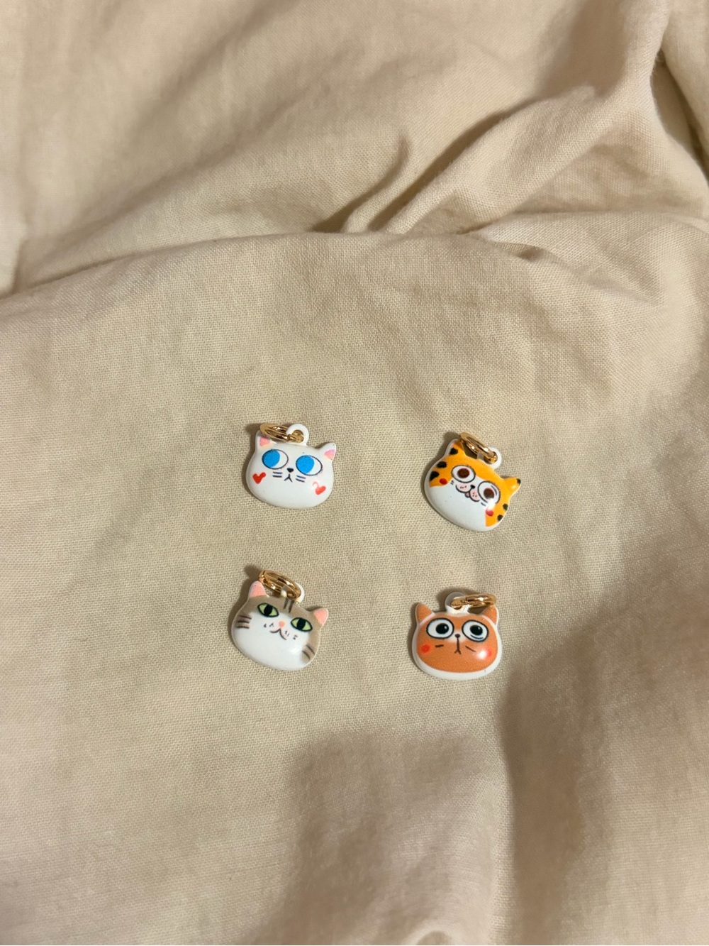 Free People Enamel Cat Assorted Charm Collection
